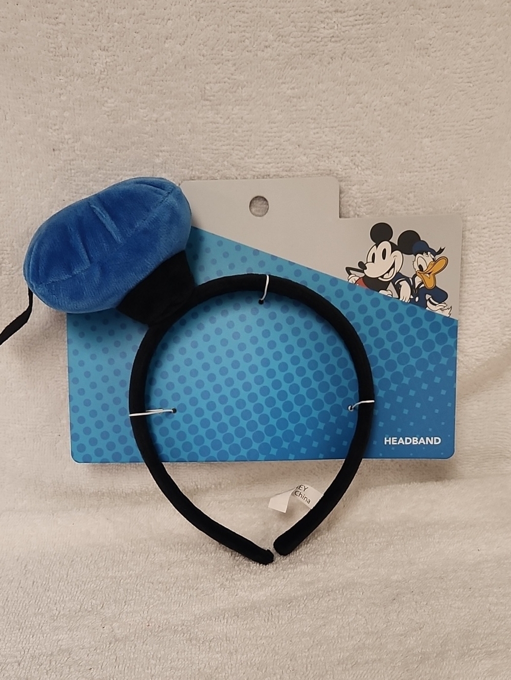Bioworld Blue Velvet Mickey Ear Headband with Black Band